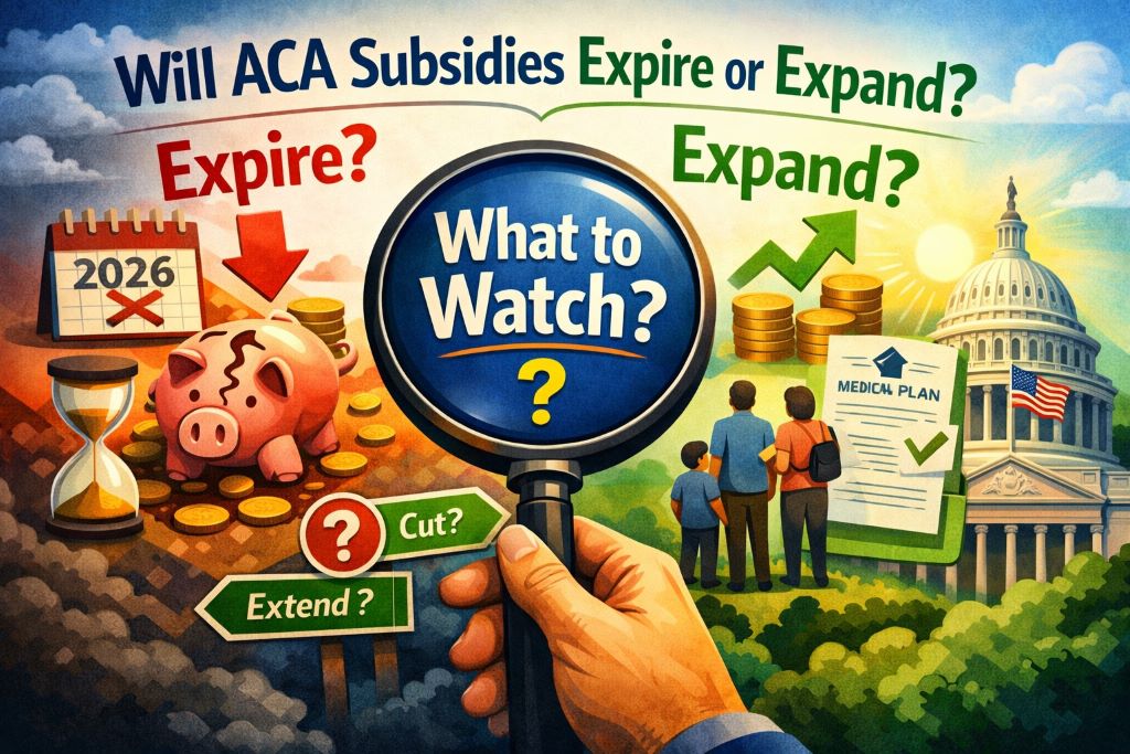 Illustration representing ACA marketplace subsidies and enrollment